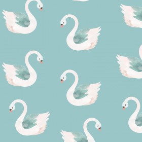 Swans kids fabric