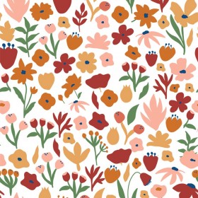 Tela estampada de flores
