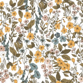 Tela estampada de flores