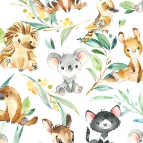 Watercolor Animals fabric