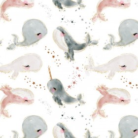 Whale kids fabric