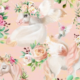 Tessuto unicornos con flores