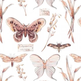 Tissu de papillons