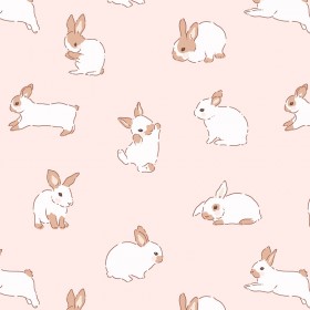 Tissu avec des lapins