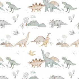 Tissu avec des dinosaures