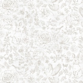 Toile de Jouy Stoff Vintage