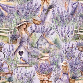 Tela Floral Lavanda