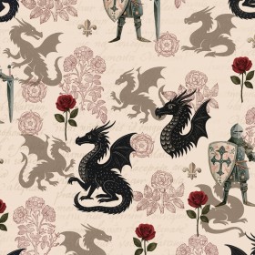 Tecido Fantasia Medieval –...