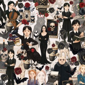 Dark Academia Girl Fabric