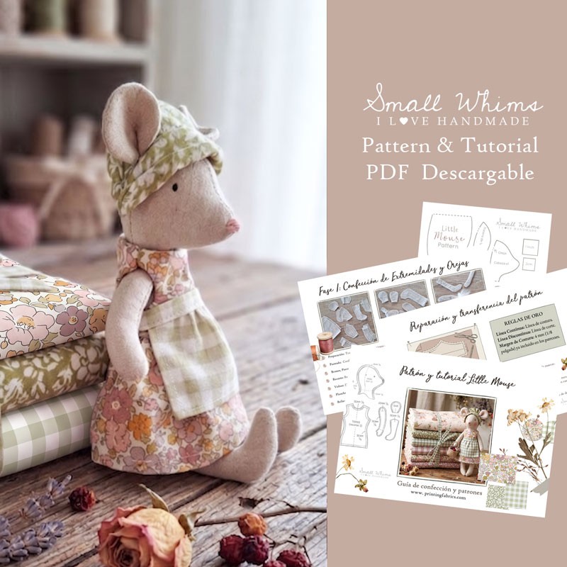 SmallWhims Friends™ Little Mouse | PDF Sewing Pattern + Step-by-Step ...